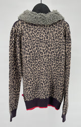 Vest Grijs Luipaard Bloemen Maat 122 / 128