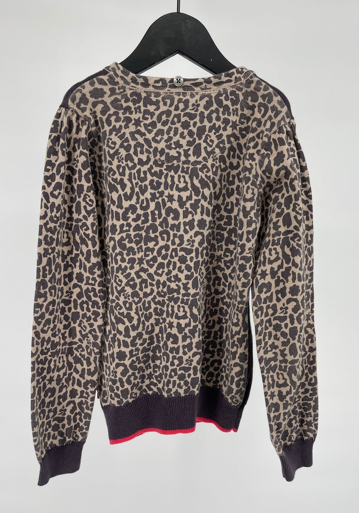 Vest Grijs Luipaard Bloemen Maat 122 / 128
