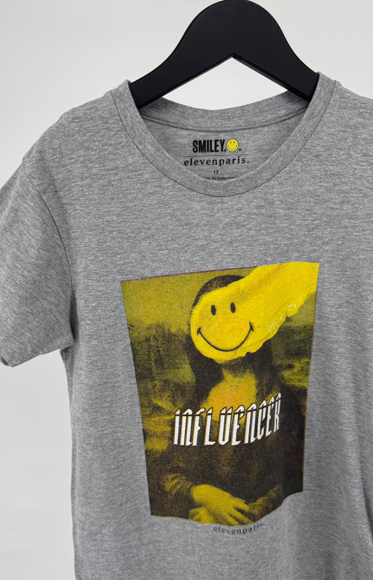T-shirt Grijs Mona Lisa Influencer Maat 152