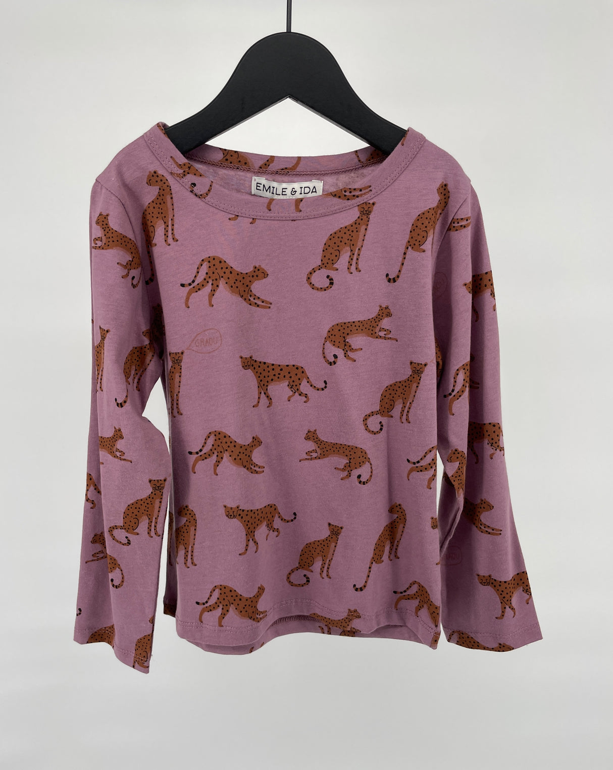 Longsleeve Paars Luipaard Print Maat 104