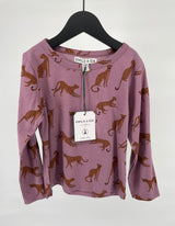 Longsleeve Paars Luipaard Print Maat 104