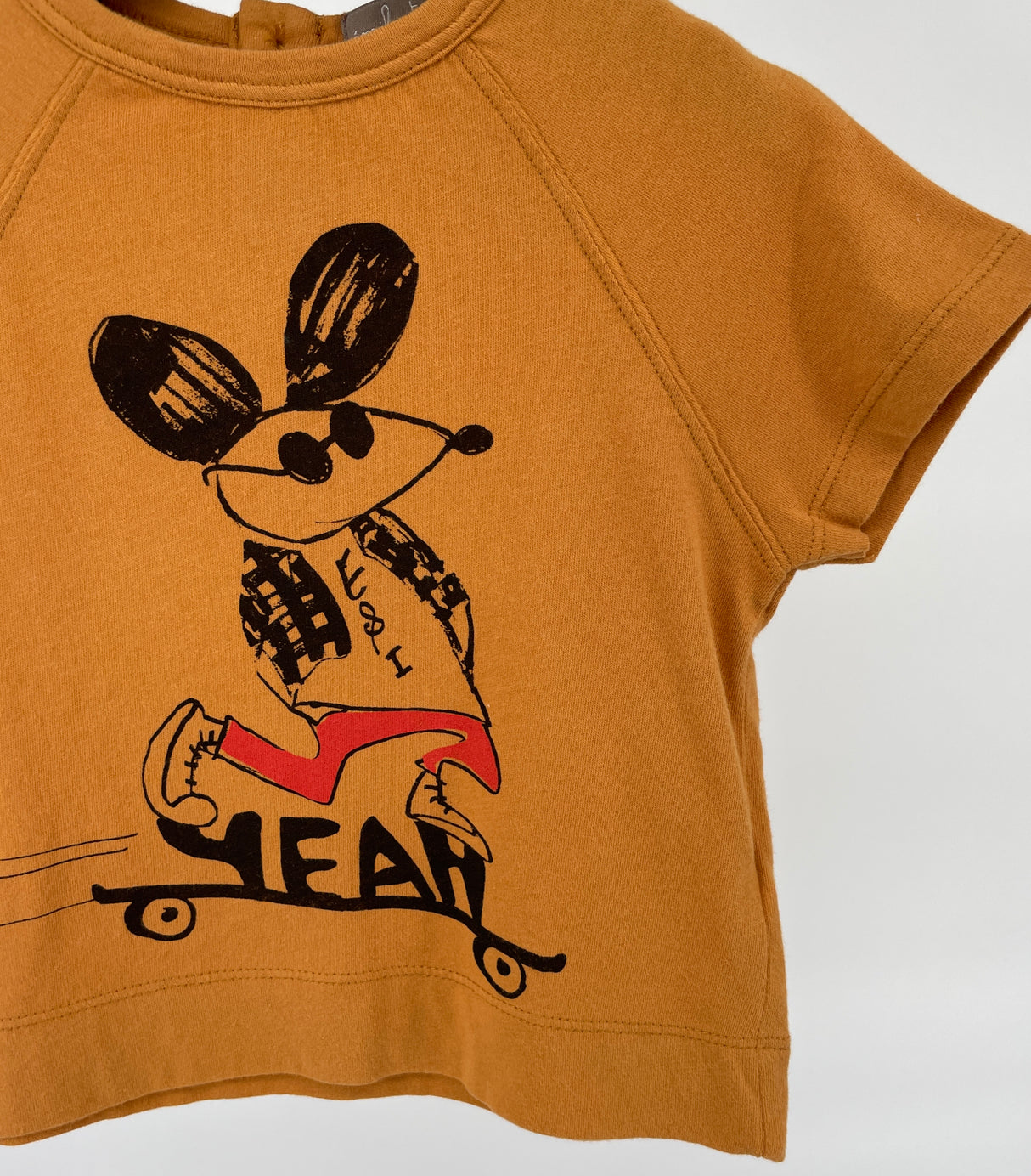 T-shirt Bruin Skate Muis Yeah Maat 86