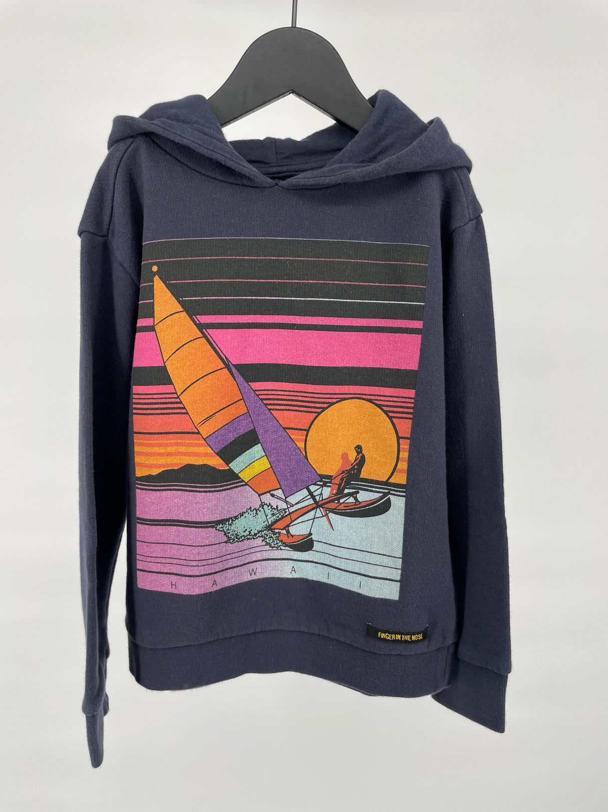 Hoodie Donkerblauw Catamaran Print