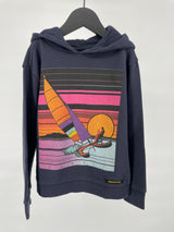 Hoodie Donkerblauw Catamaran Print