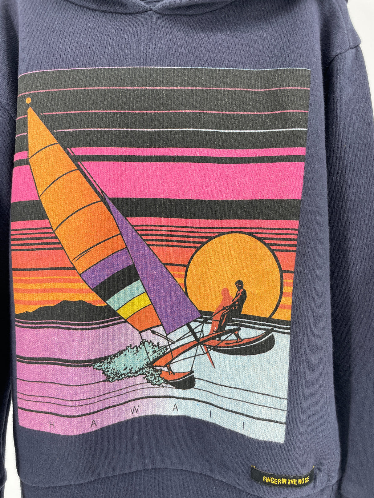 Hoodie Donkerblauw Catamaran Print