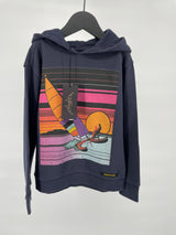 Hoodie Donkerblauw Catamaran Print