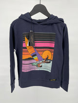 Hoodie Donkerblauw Catamaran Print