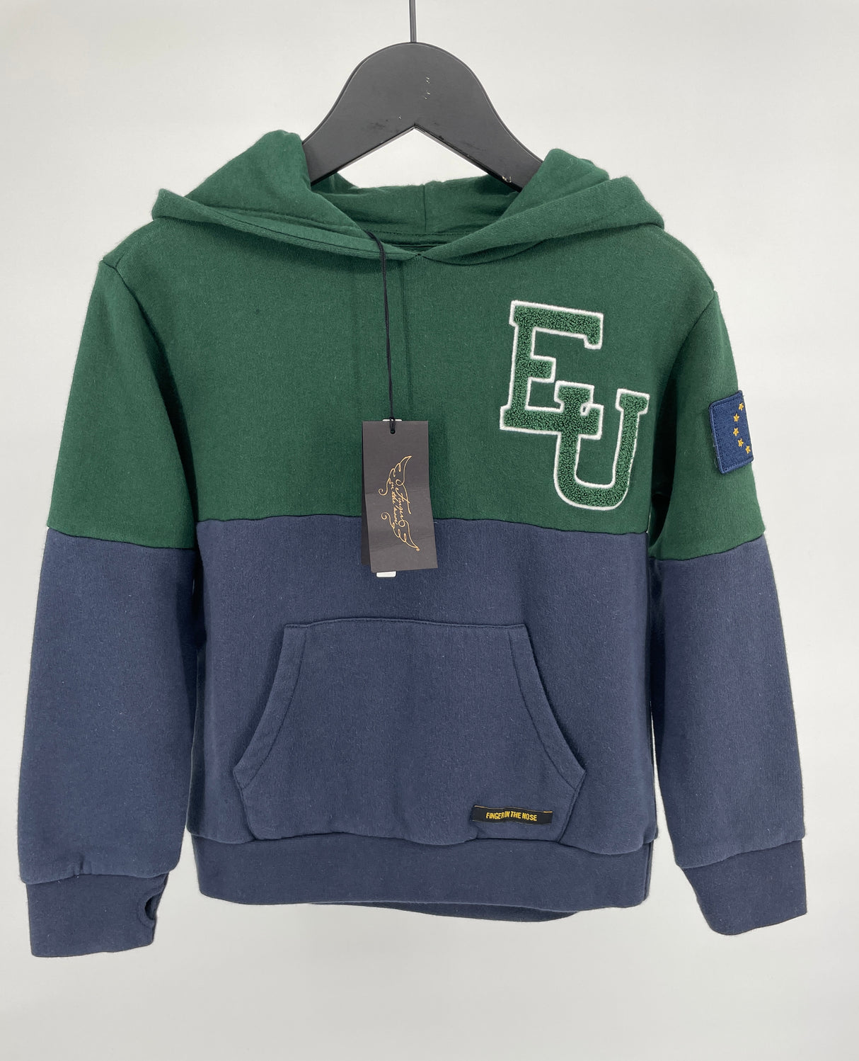 Hoodie Capuchon Groen Donkerblauw EU Maat 122