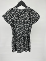 Jurk Grijs Panter Print