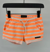 Korte Broek Fluor Oranje Wit Gestreept