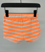 Korte Broek Fluor Oranje Wit Gestreept