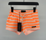 Korte Broek Fluor Oranje Wit Gestreept