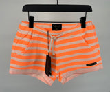 Korte Broek Fluor Oranje Wit Gestreept