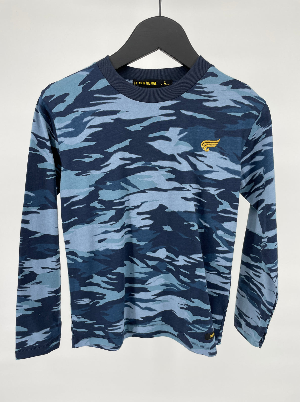 Longsleeve Blauw Camouflage Maat 122