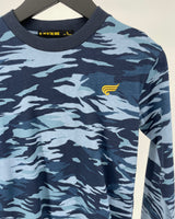 Longsleeve Blauw Camouflage Maat 122