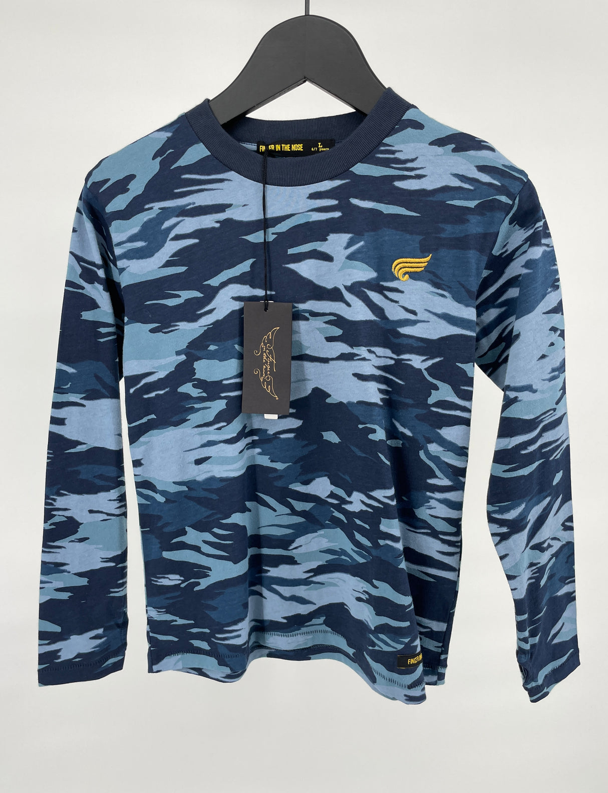 Longsleeve Blauw Camouflage Maat 122