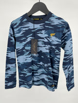 Longsleeve Blauw Camouflage Maat 122