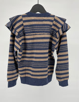 Trui Blauw Bruin Gestreept Roesjes
