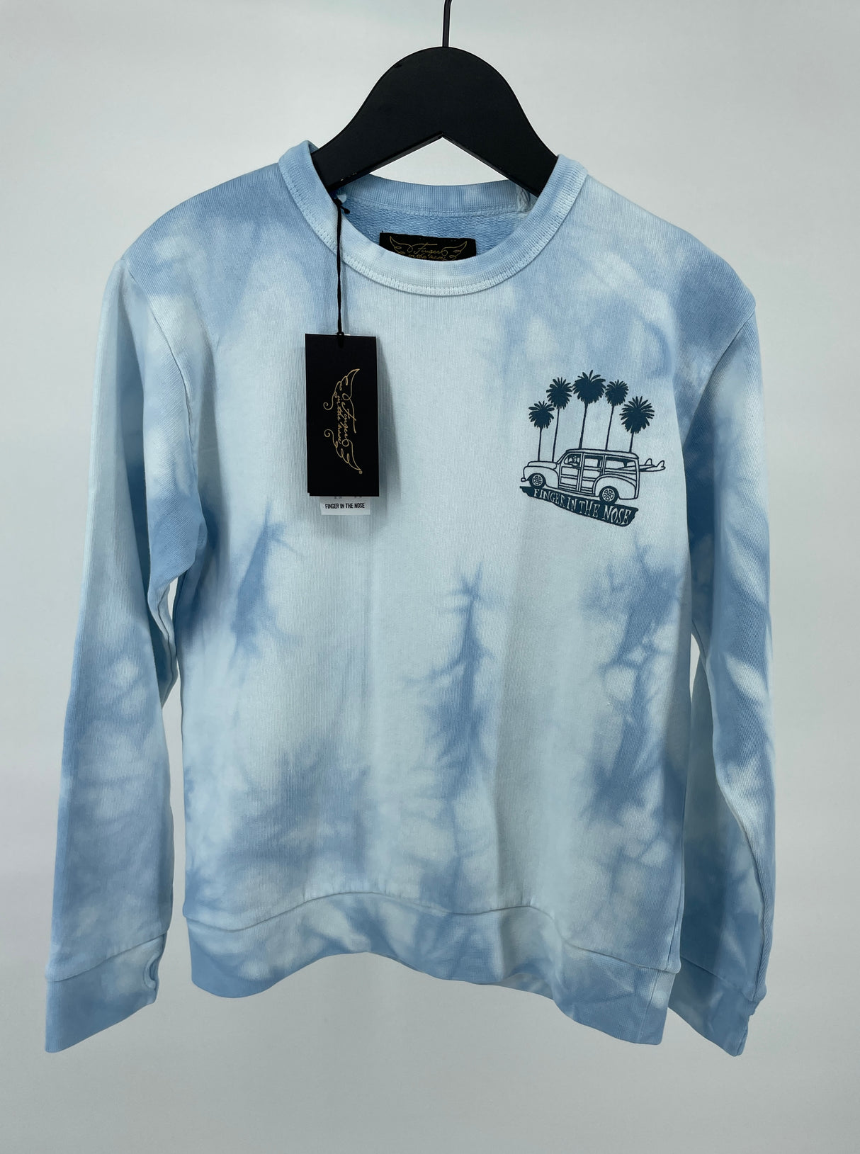 Trui Lichtblauw Tie Dye Maat 134