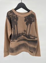 Trui Bruin met Skate Print Maat 110