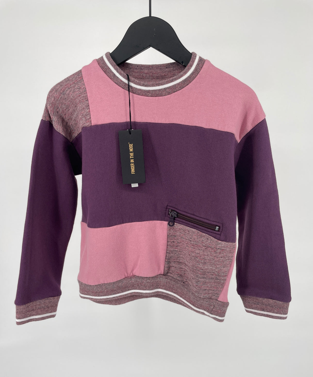 Trui Roze Paars Color Block Maat 122