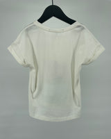 T-shirt Beige Surf Girl Print Maat 110