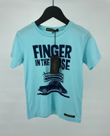 T-shirt Blauw Auto Surfplank Maat 122