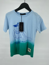 T-shirt Blauw Groen Surfer