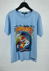 T-shirt Blauw Superheld Storm Surfer Maat 164 / 170