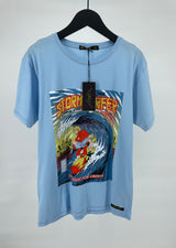 T-shirt Blauw Superheld Storm Surfer Maat 164 / 170