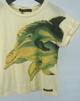 T-shirt Geel Dolfijnen Maat 122