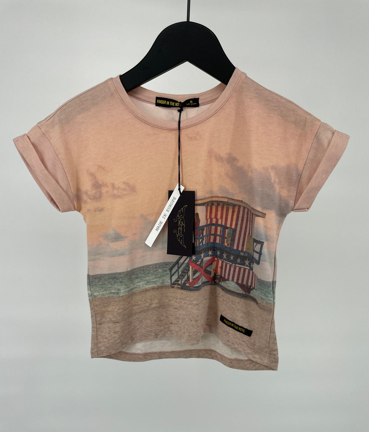 T-shirt Roze Strandwacht Print