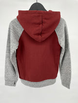Vest Capuchon Rood Grijs Maat 122