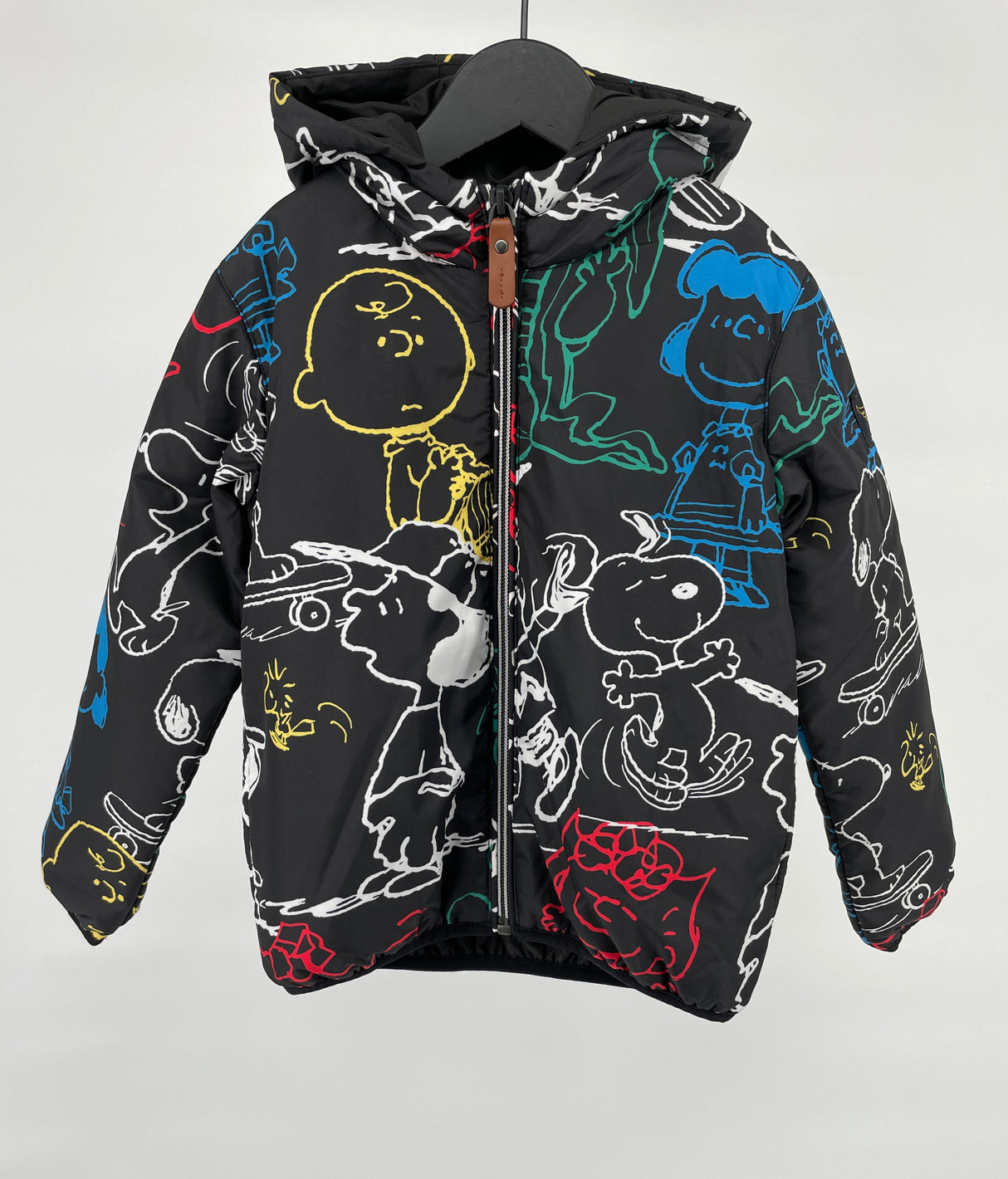 Jas Windbreker Zwart met Snoopy Print