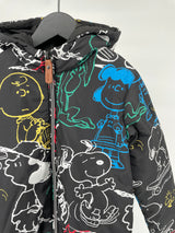 Jas Windbreker Zwart met Snoopy Print