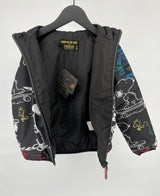 Jas Windbreker Zwart met Snoopy Print