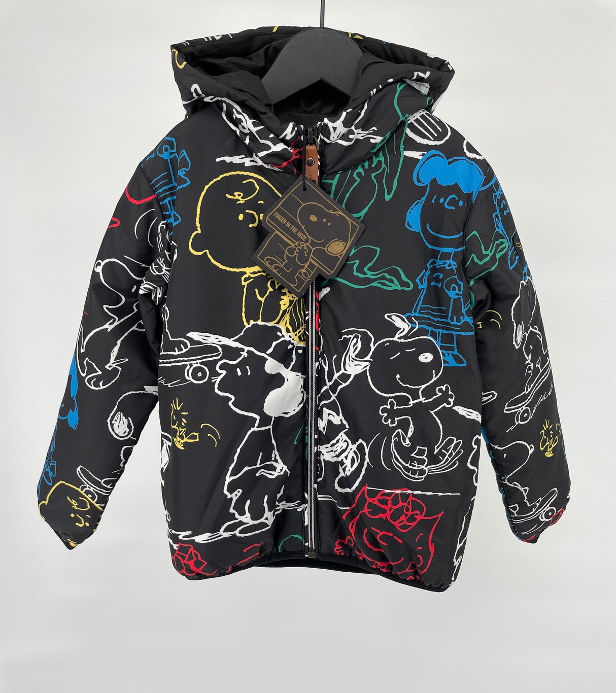 Jas Windbreker Zwart met Snoopy Print