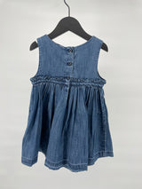 Jurkje Mouwloos Blauw Denim Maat 80 / 86