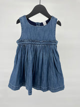 Jurkje Mouwloos Blauw Denim Maat 80 / 86