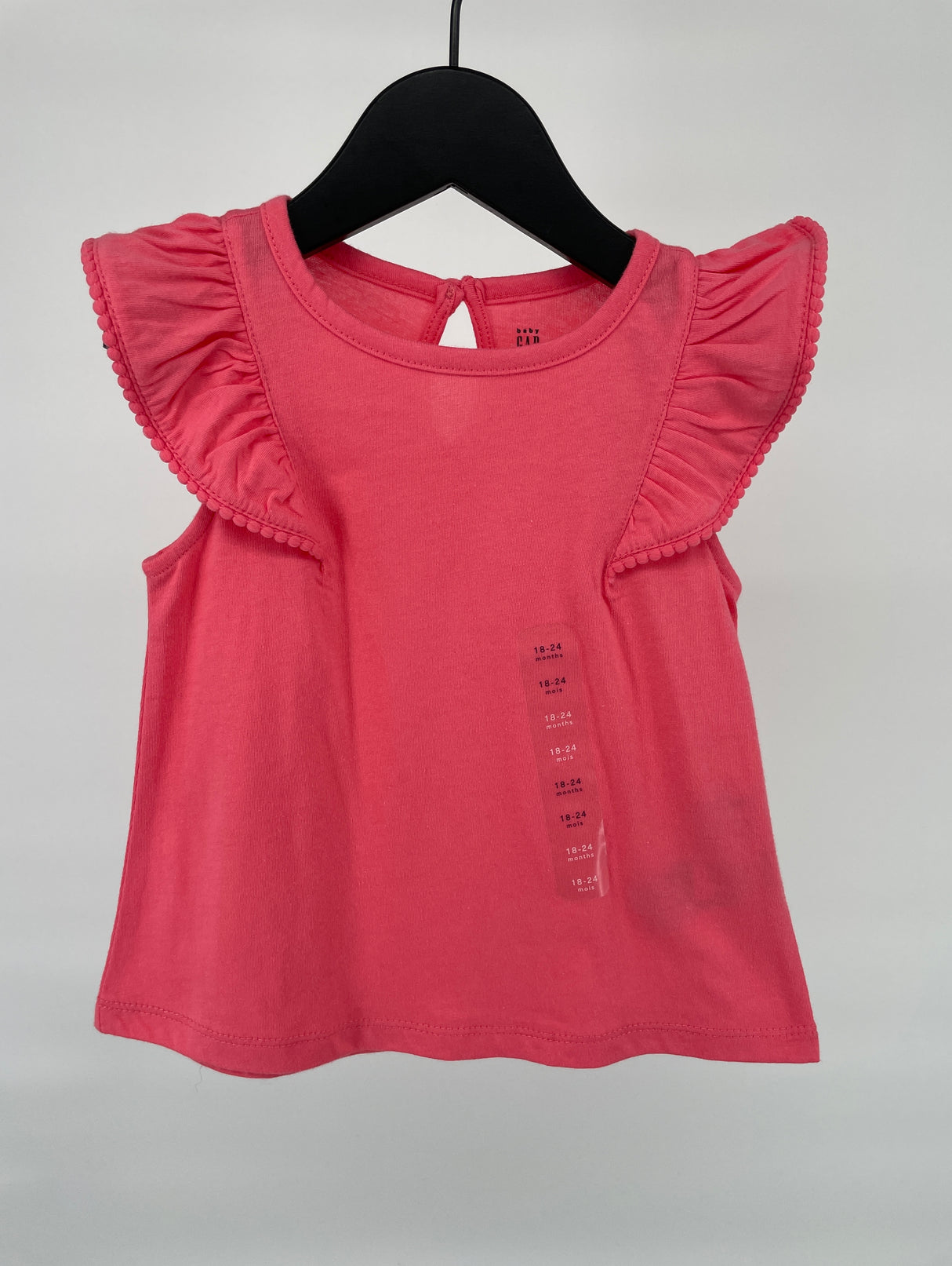 Top Mouwloos Roze Roesjes Maat 80 / 86