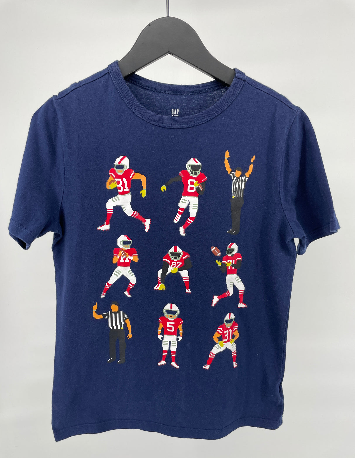 T-shirt Donkerblauw American Football Maat 134 / 140