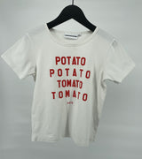 T-shirt Wit Potato Tomato Maat 128