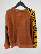 Pyjama Bruin Oranje Fleece Tijger Maat 146 / 152