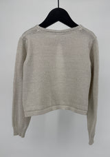 Vest Beige Glitter Maat 110 / 116