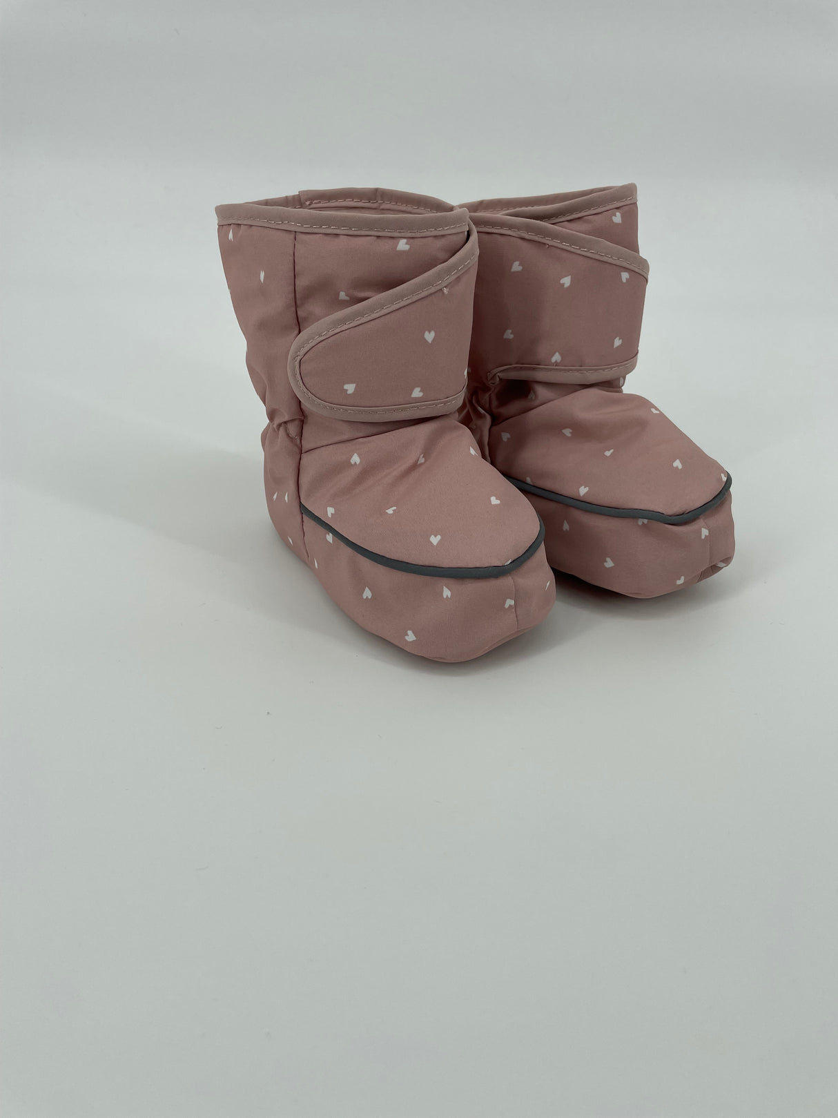 Baby Winter Sloffen Roze Hartjes Maat 19 - 21