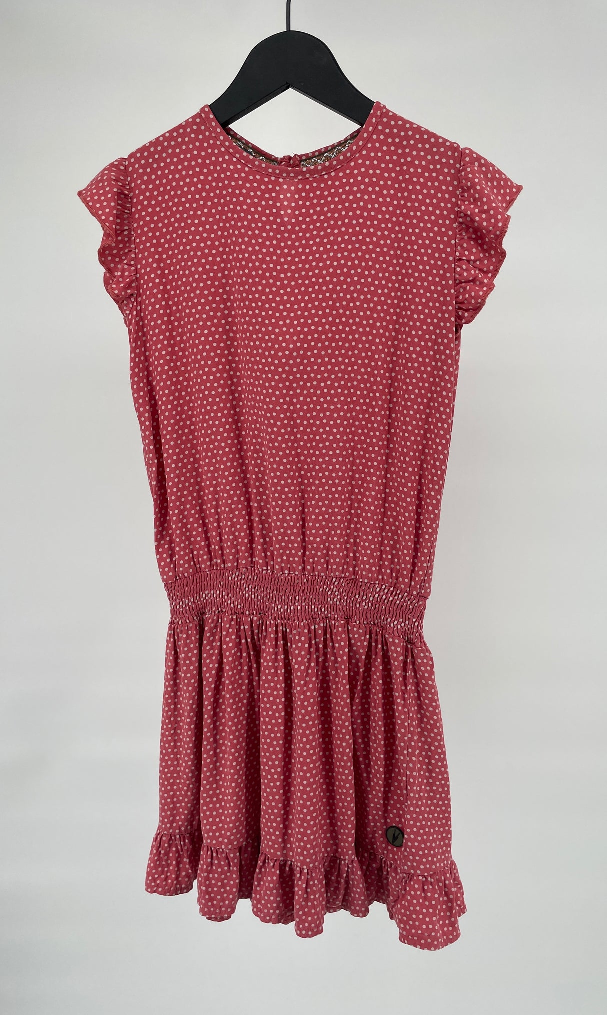 Jurk Roze Polka Dots Maat 134 / 140