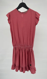 Jurk Roze Polka Dots Maat 134 / 140