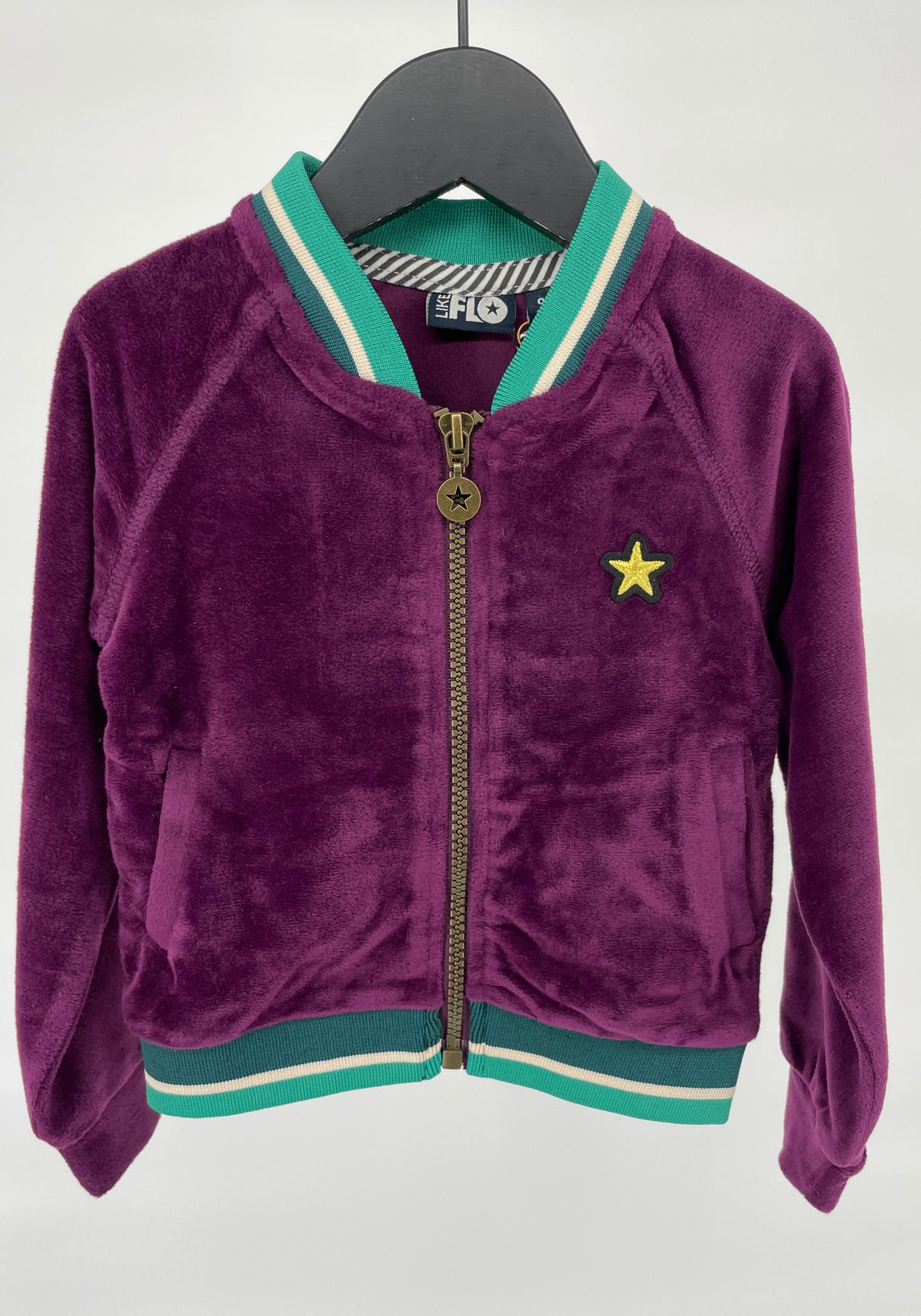 Vest Paars Velours Maat 98