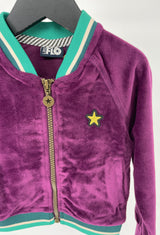 Vest Paars Velours Maat 98
