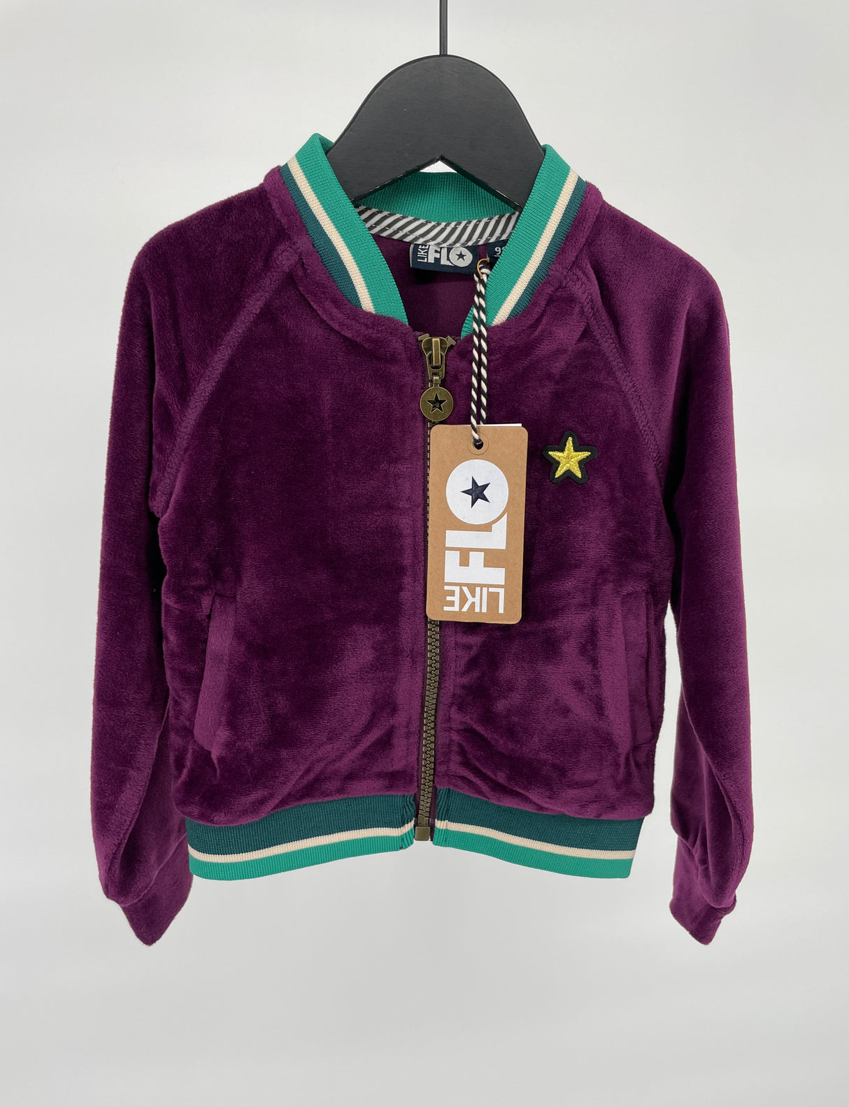 Vest Paars Velours Maat 98